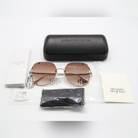 NEW ALEXANDER MCQUEEN AM0366S  002 UNISEX SUNGLASSES ALEXANDER MCQUEEN AM0366S - Picture 12 of 12